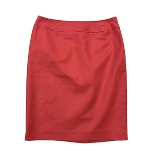 Halogen Cotten Coral Pink Knee Pencil Skirt size 2